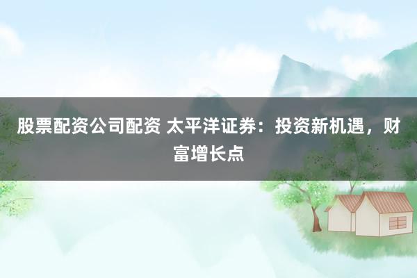 股票配资公司配资 太平洋证券：投资新机遇，财富增长点