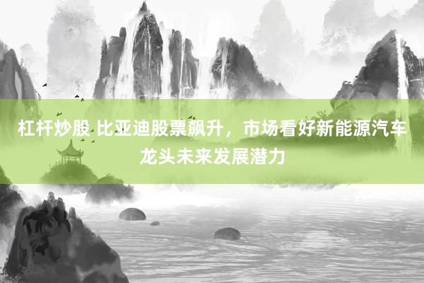 杠杆炒股 比亚迪股票飙升，市场看好新能源汽车龙头未来发展潜力