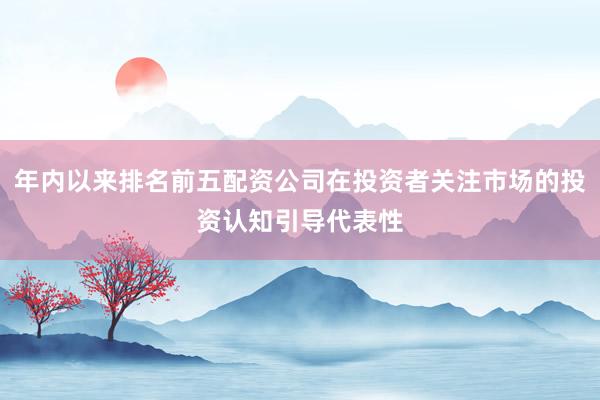 年内以来排名前五配资公司在投资者关注市场的投资认知引导代表性