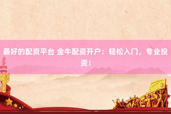 最好的配资平台 金牛配资开户：轻松入门，专业投资！